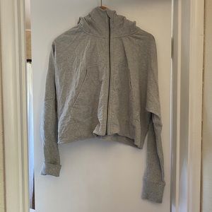 Lululemon Cropped Gray Hoodie